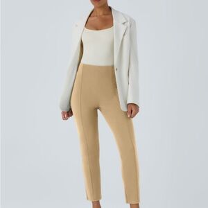 Halara Flex™ High Waisted Pocket Slim Work Pants Tan